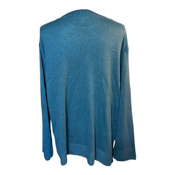 Ella Moss Green Knit Long Sleeve Plus Size Sweater XX-Large NWOT - Picture 2 of 4